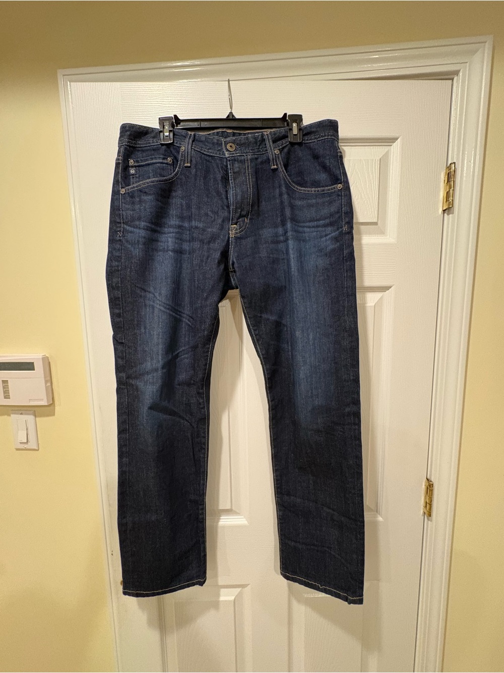 Adriano Goldschmied Men's Dark Blue Straight-Leg Jeans